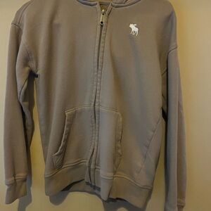 Gray Zip-Up Hoodie Abercrombie and fich size youth 11/12